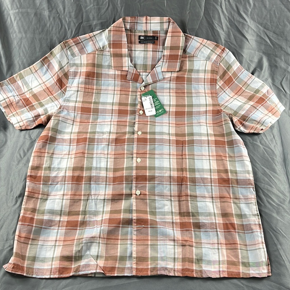 Simons Le31 | Vision Organic Cotton and Tencel Blend Button Down Shirt | Large